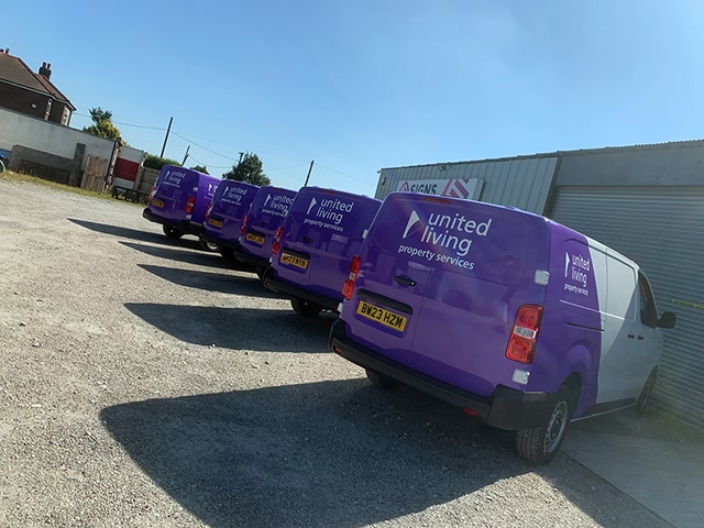 Photo of fleet vehicle graphics