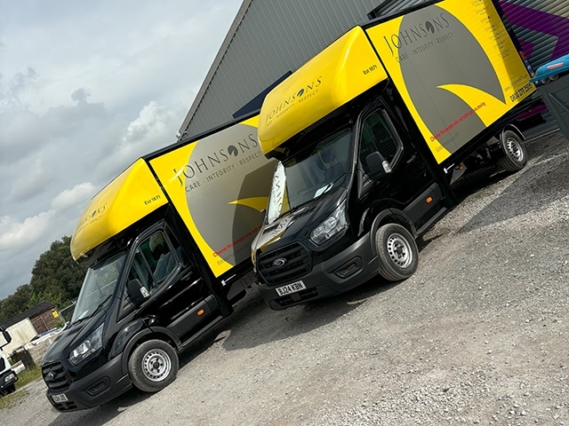 Photo of fleet vehicle graphics