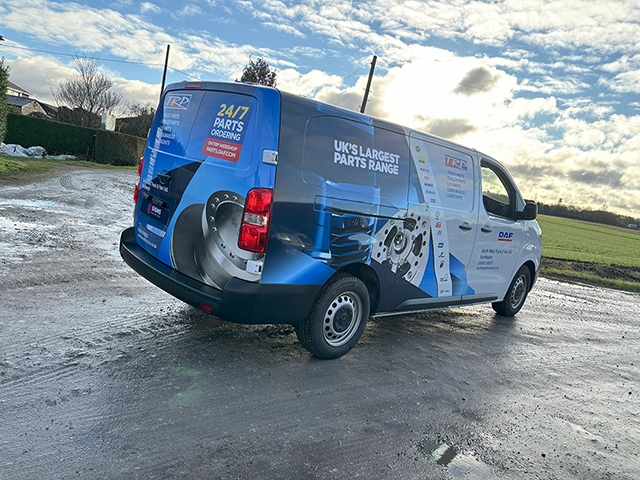 Photo of fleet vehicle graphics