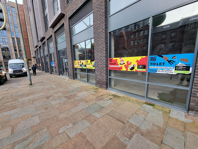 Photo showing window graphics