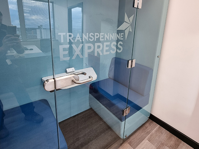 Photo showing window graphics